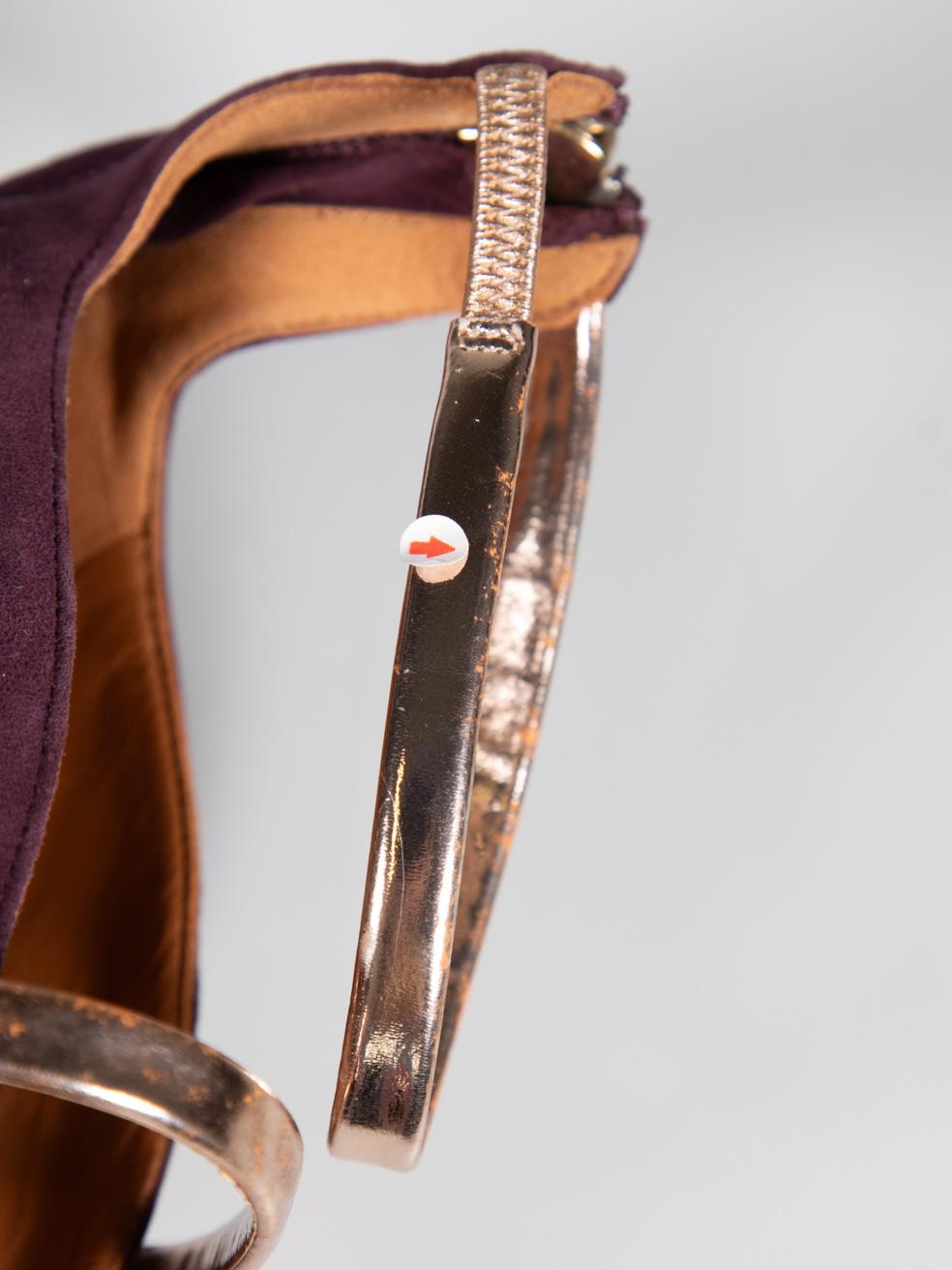 Malone Souliers talons à bout pointu en daim violet taille IT 38 en vente 2