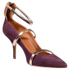 Malone Souliers, viola, in pelle scamosciata, con tacco a punta, misura IT 38