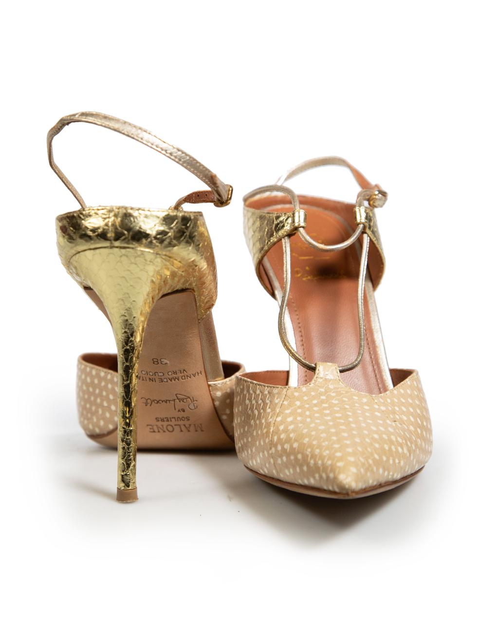 Malone Souliers Daria Pumps mit Python-prägung Größe IT 38 (Beige)