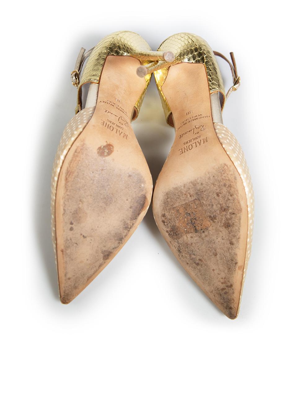 Malone Souliers Daria Pumps mit Python-prägung Größe IT 38 im Zustand „Gut“ in London, GB