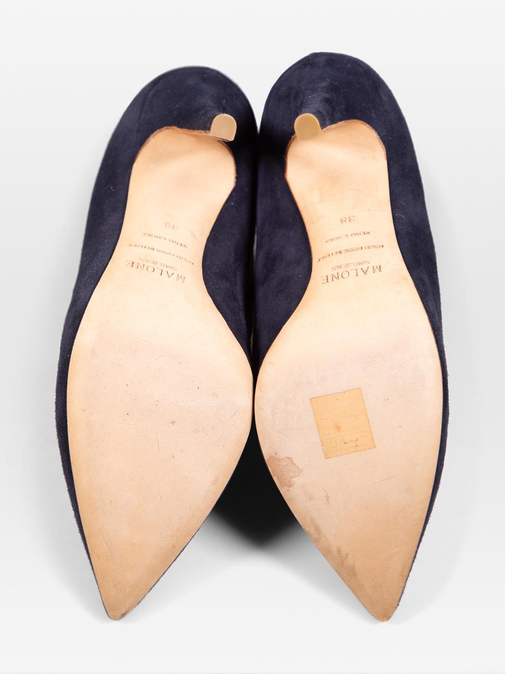 Malone Souliers - Bottes à bout pointu en daim et peau de serpent, taille IT 38 Bon état - En vente à London, GB