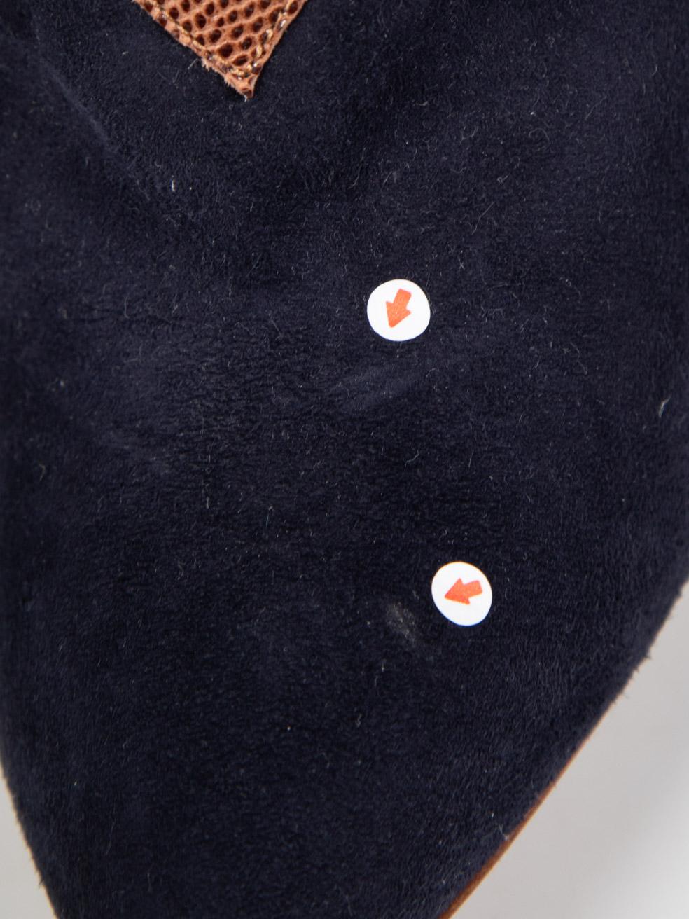 Malone Souliers - Bottes à bout pointu en daim et peau de serpent, taille IT 38 en vente 4