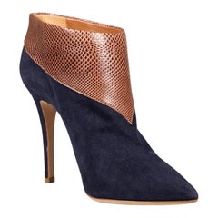 Malone Souliers - Bottes à bout pointu en daim et peau de serpent, taille IT 38
