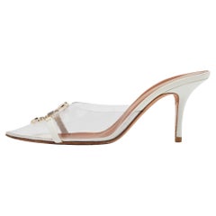 Malone Souliers - Mules Missy en PVC transparent/blanc et verni, taille 40