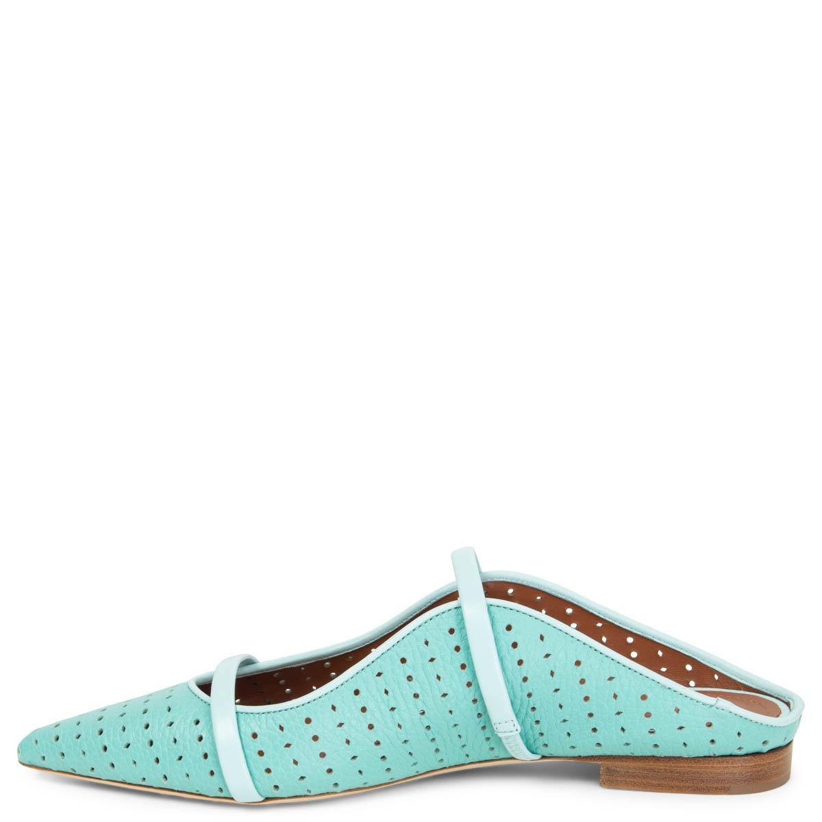 turquoise flat shoes