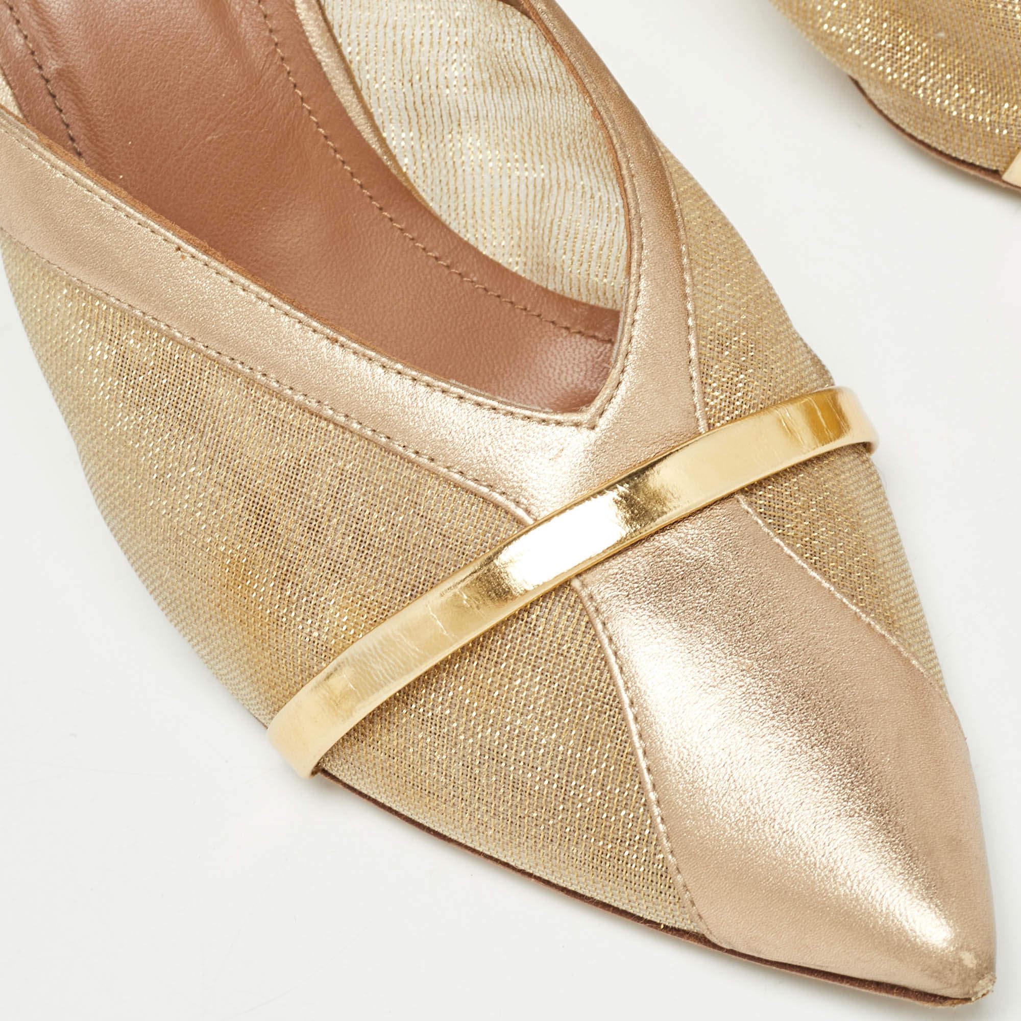 Malone Souliers Two Tone Mesh and Leather Bobbi Mules Size 41 2