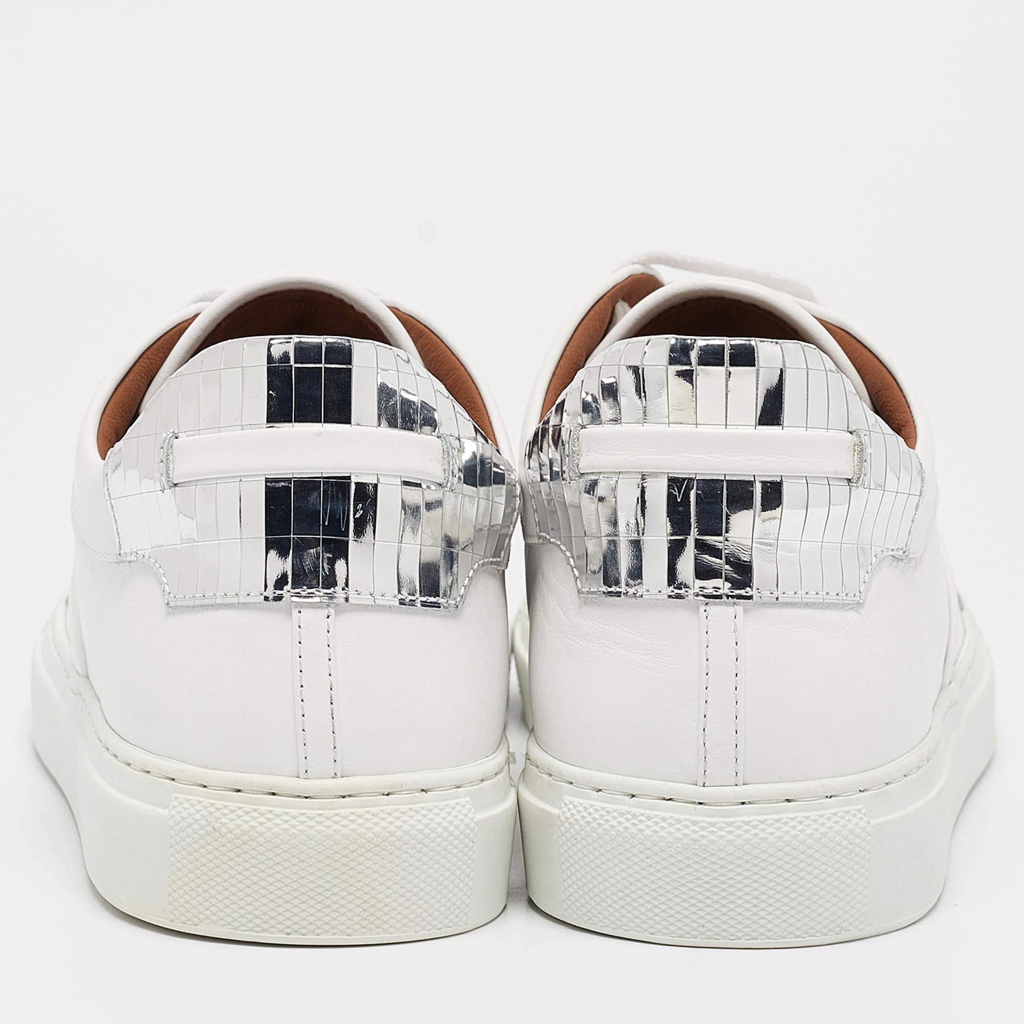 De las mujeres Malone Souliers Zapatillas con cordones Musa de piel blanca Talla 40.5