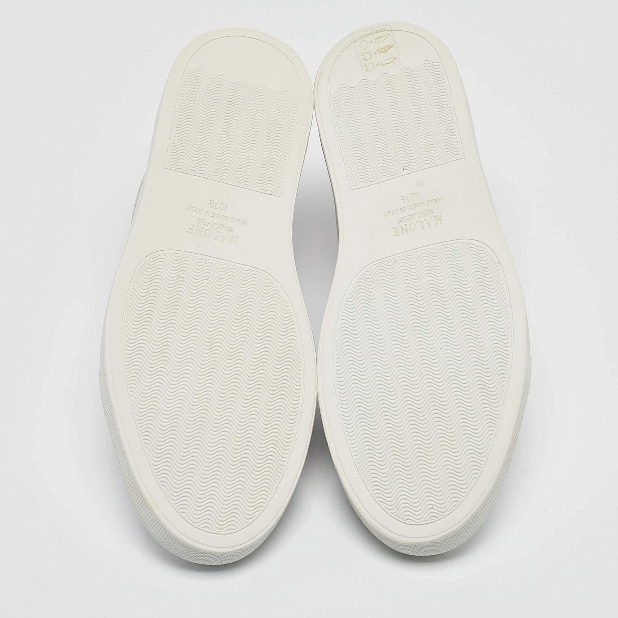 Malone Souliers Zapatillas con cordones Musa de piel blanca Talla 40.5 1