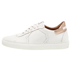 Malone Souliers White/Rose Gold Leather Musa Sneakers Size 36