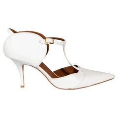 Malone Souliers Weiße Imogen Heels aus Schlangenhaut mit Absatz Größe IT 39