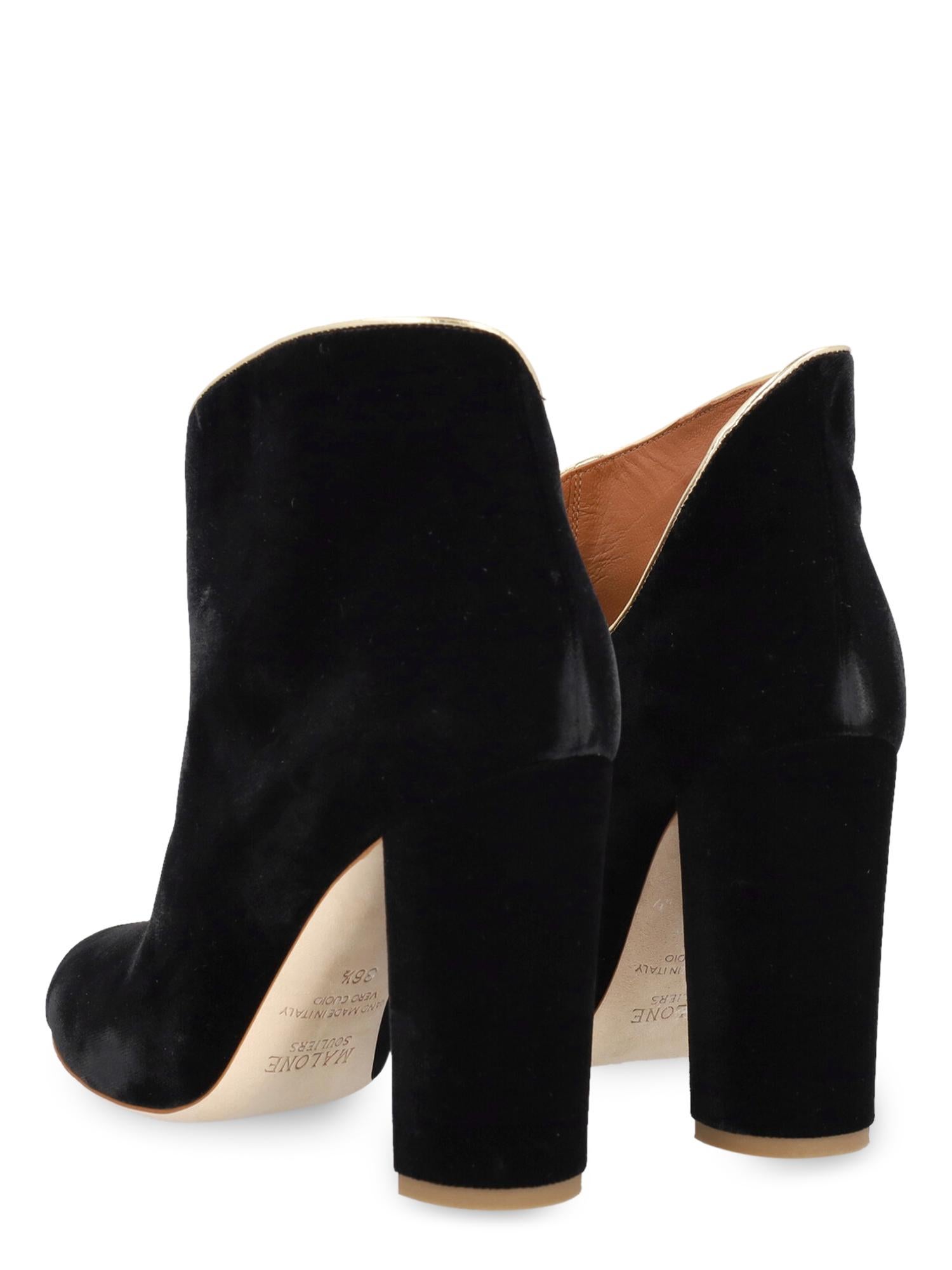 Malone Souliers Women Ankle boots Black Fabric EU 36.5 In Good Condition For Sale In Milan, IT