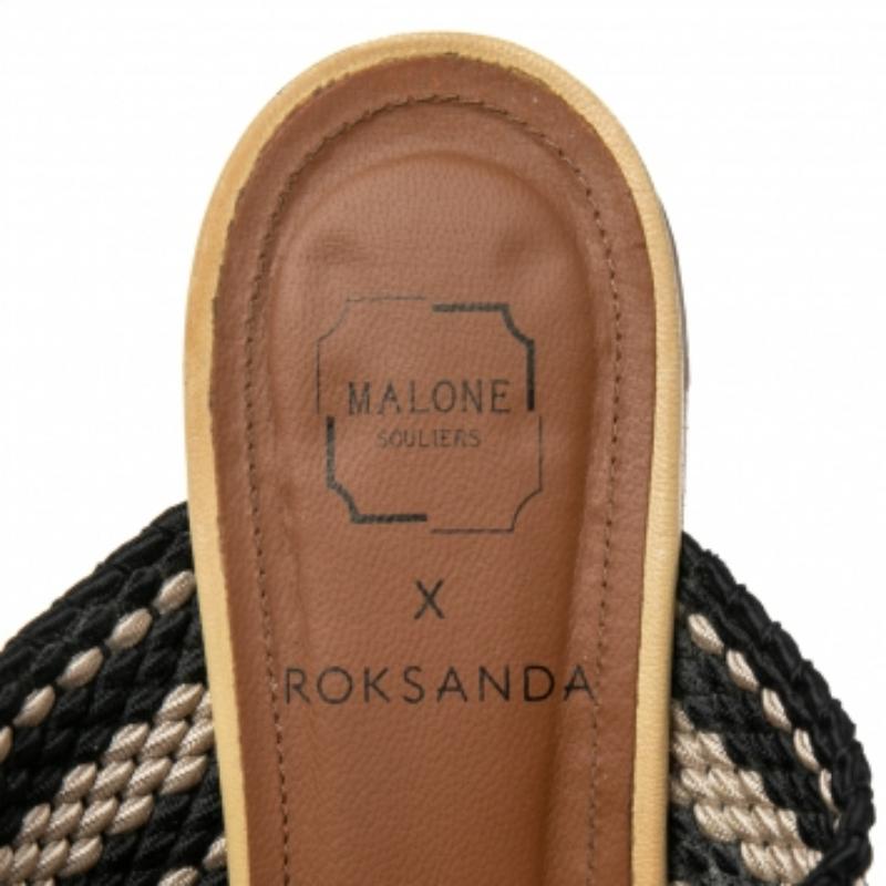 Malone Souliers Yellow/Leather And Canvas Hannah Roksanda Mule Sandals Size 38.5 2