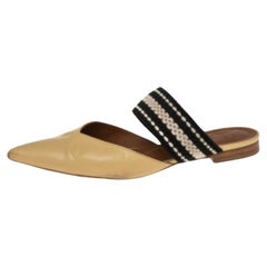 Malone Souliers Yellow/Leather And Canvas Hannah Roksanda Mule Sandals Size 38.5