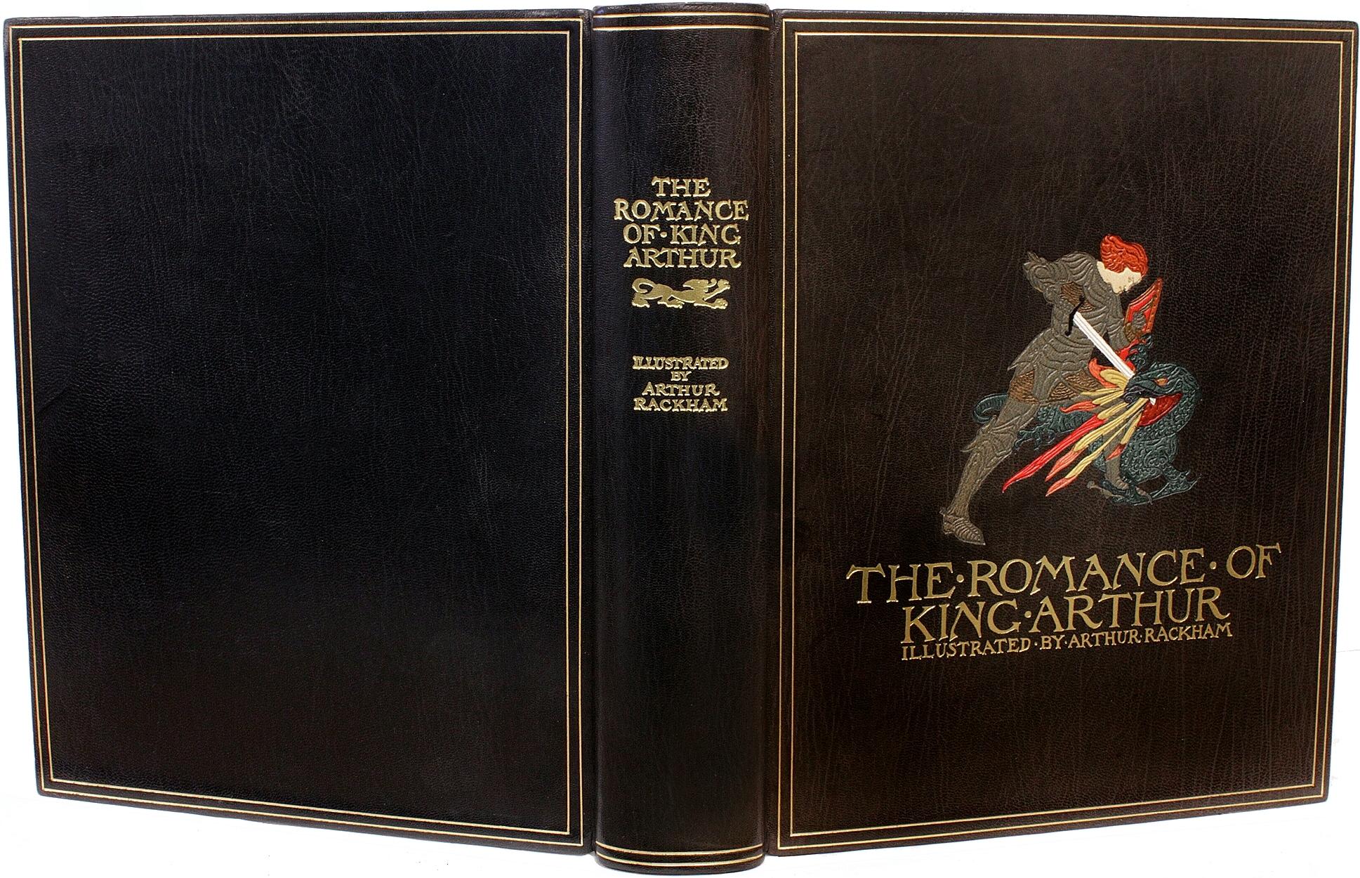 British MALORY / Rackham, The Romance Of King Arthur, SIGNED IN A FINE ONLAY BINDING ! For Sale