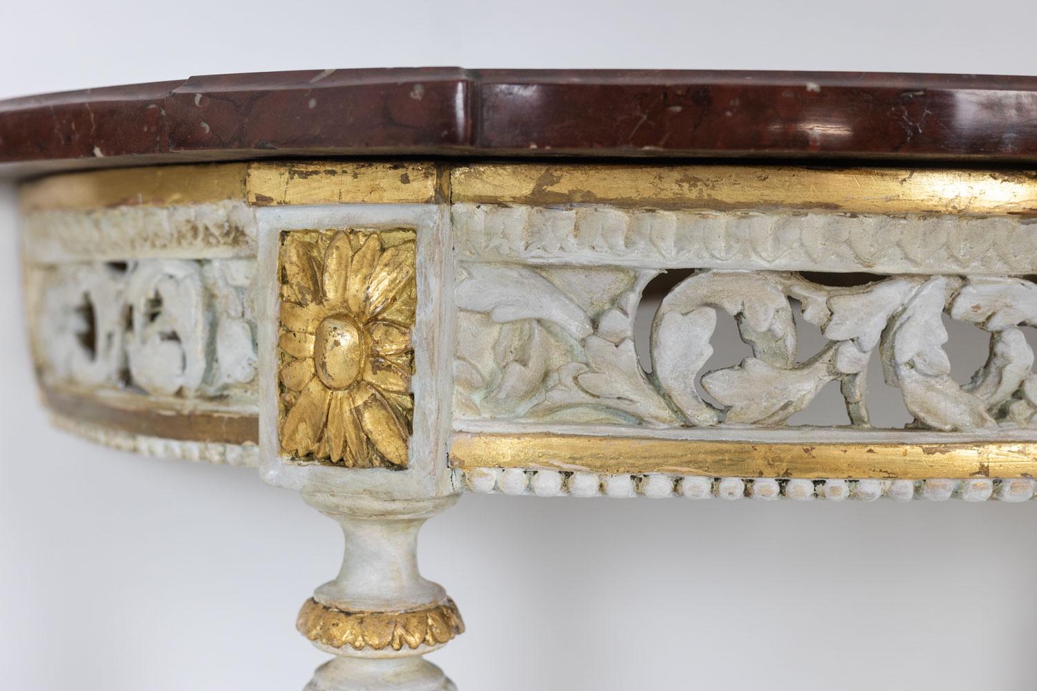 Malot. Pair of lacquered consoles from the Louis XVI period. Circa 1780. In Excellent Condition For Sale In Saint-Ouen, FR