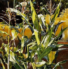 Corn by Malou Flato, Realistic Still-Life Acrylic on Canvas Panel