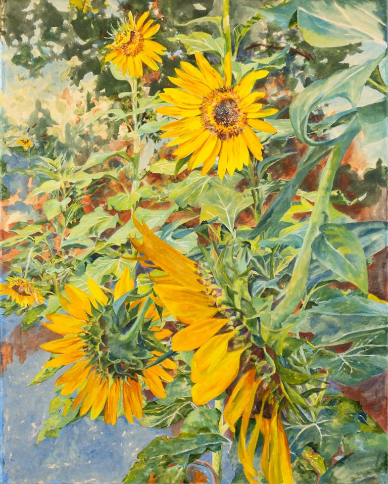 Still-Life Painting Malou Flato - Tournesols