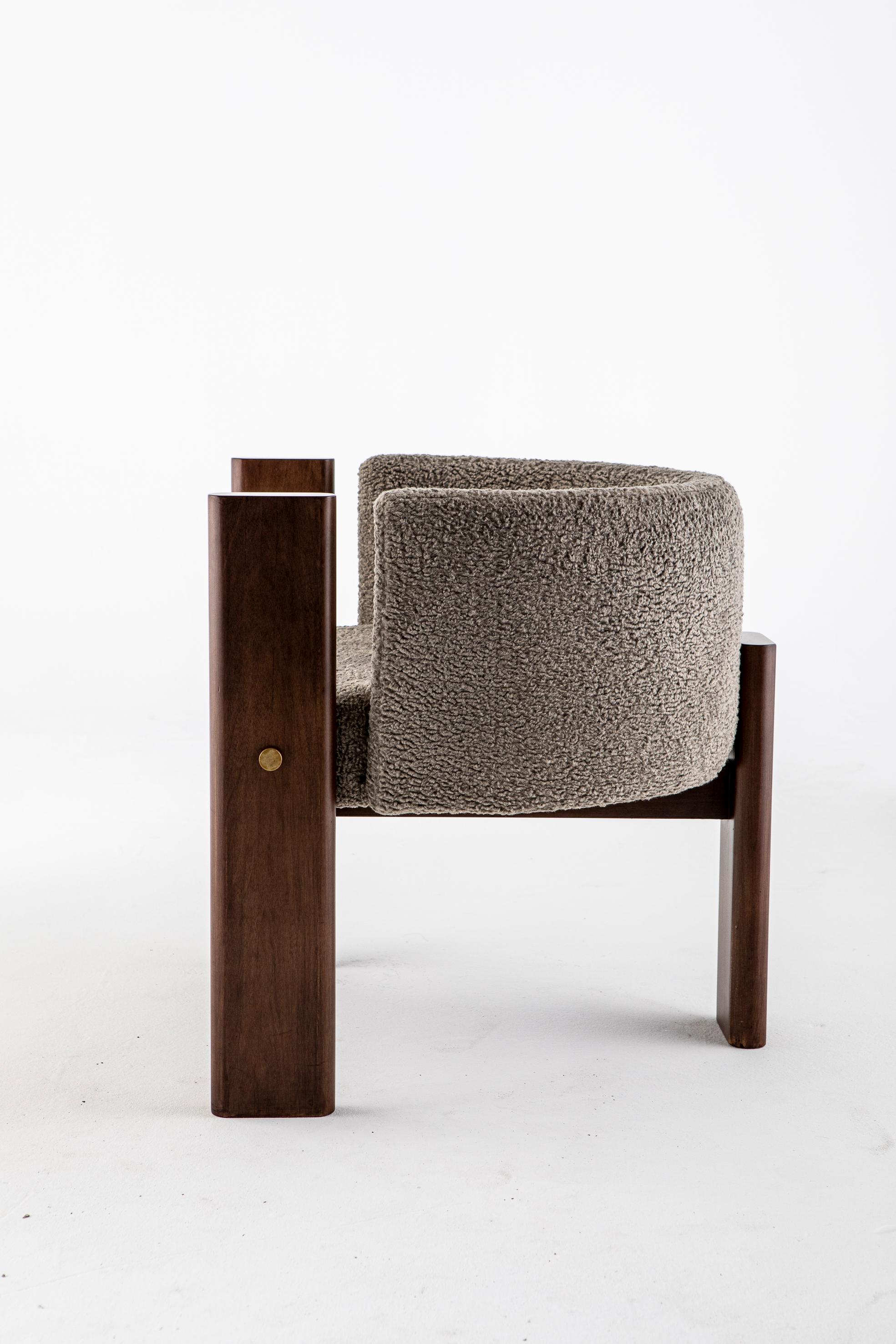South African Malta Boucle Dining Chair by Egg Designs