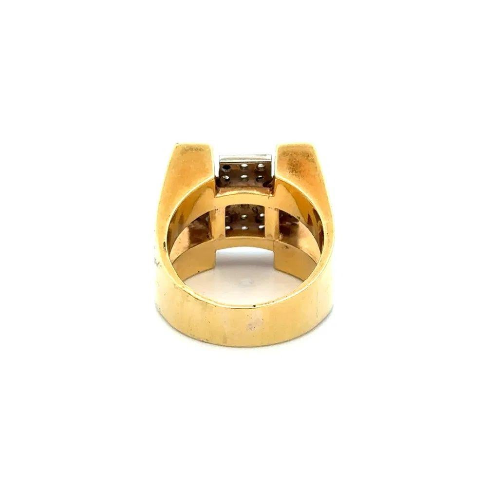 Malteserkreuz Diamant Gold Unisex Vintage By Ring (Modernistisch) im Angebot