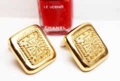 Maltese Cross Gold Earrings