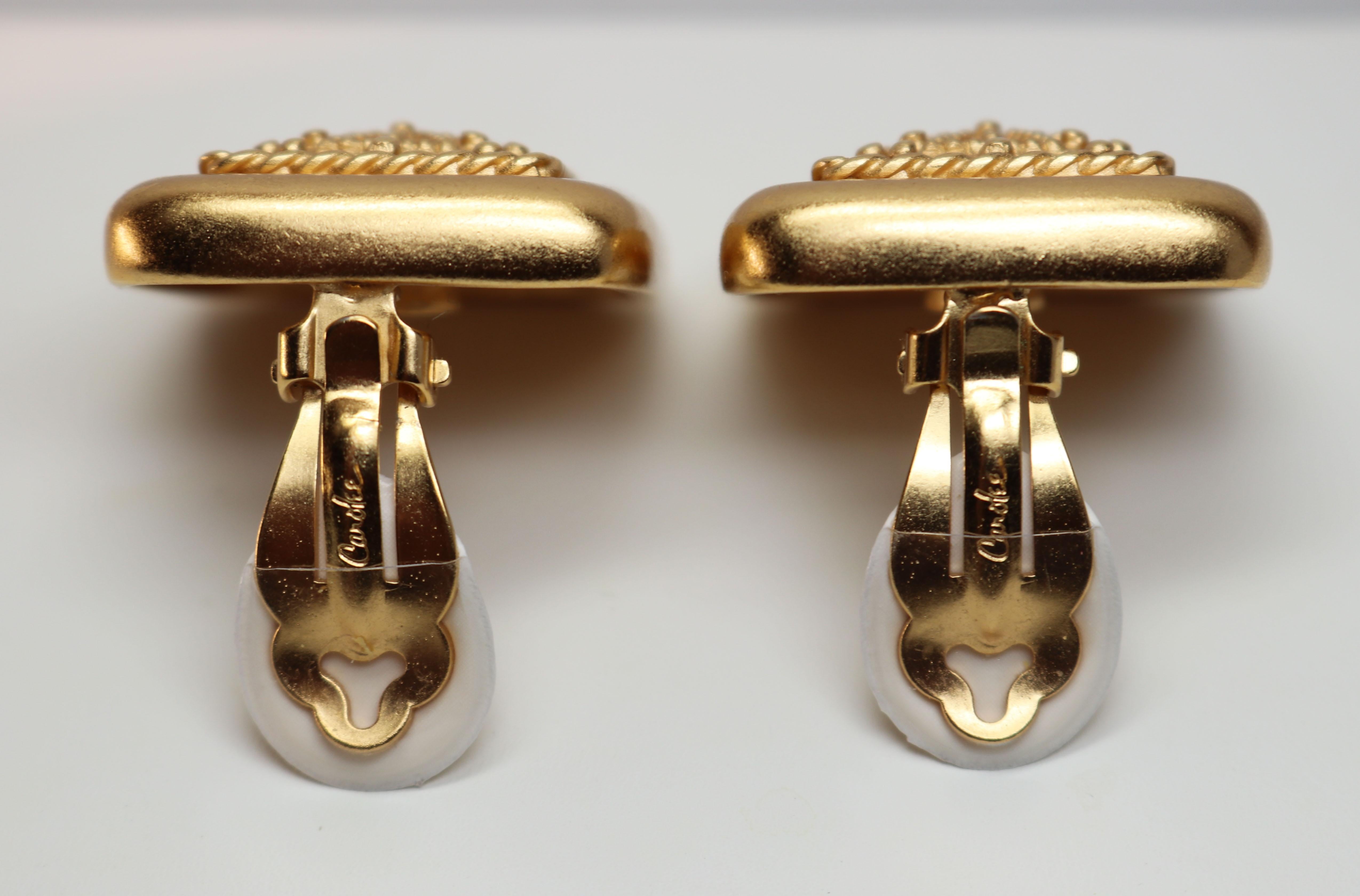 Maltese Cross Gold Earrings For Sale 1
