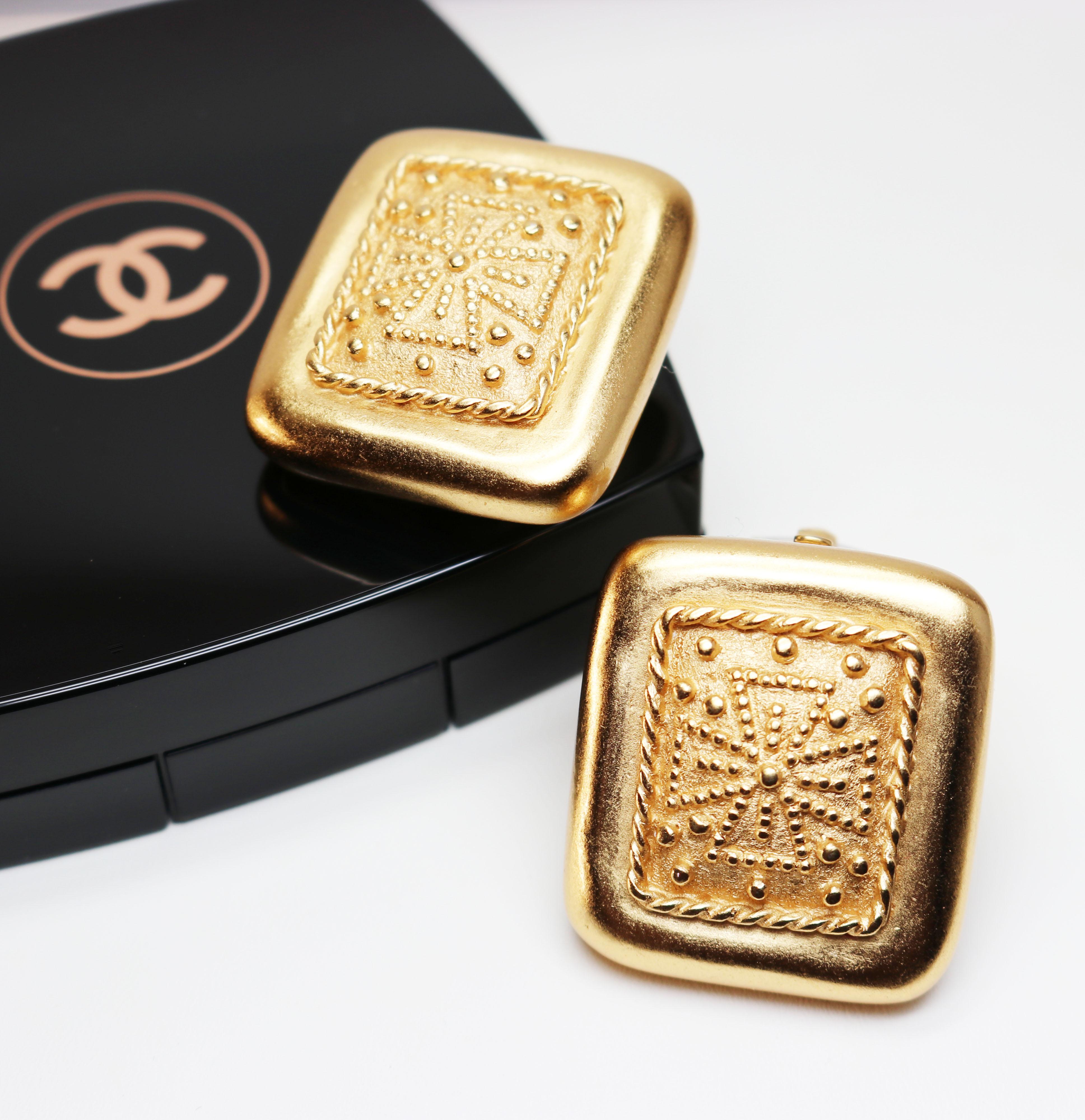 Maltese Cross Gold Earrings For Sale 3