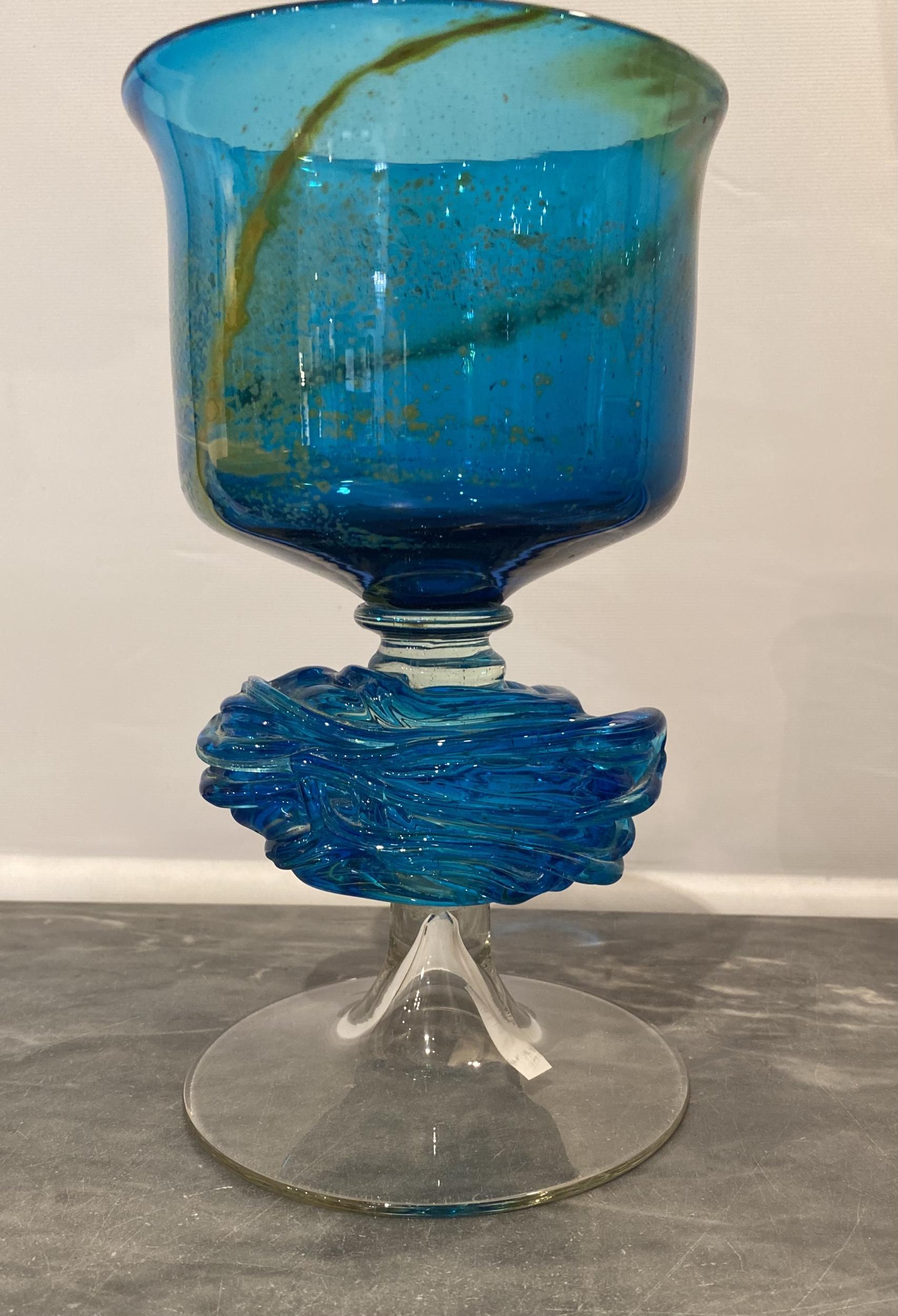 Modern Maltese Studio Glass Chalice