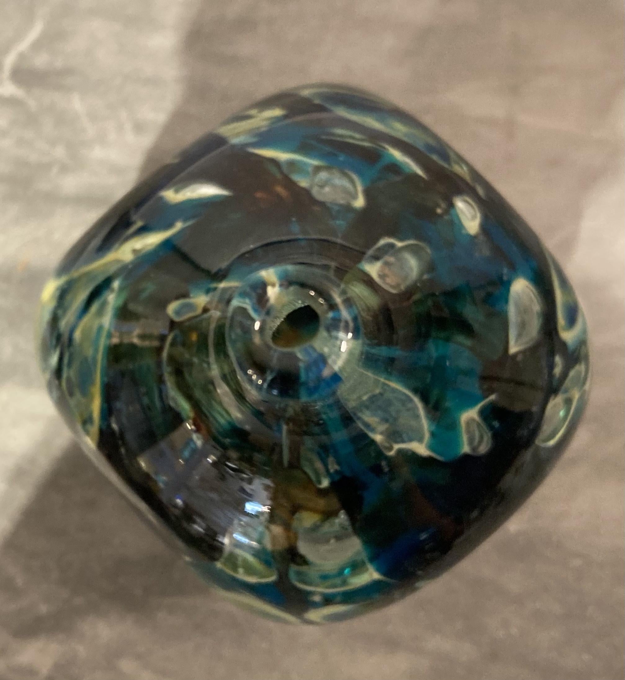 Modern Maltese Studio Glass Square Vase