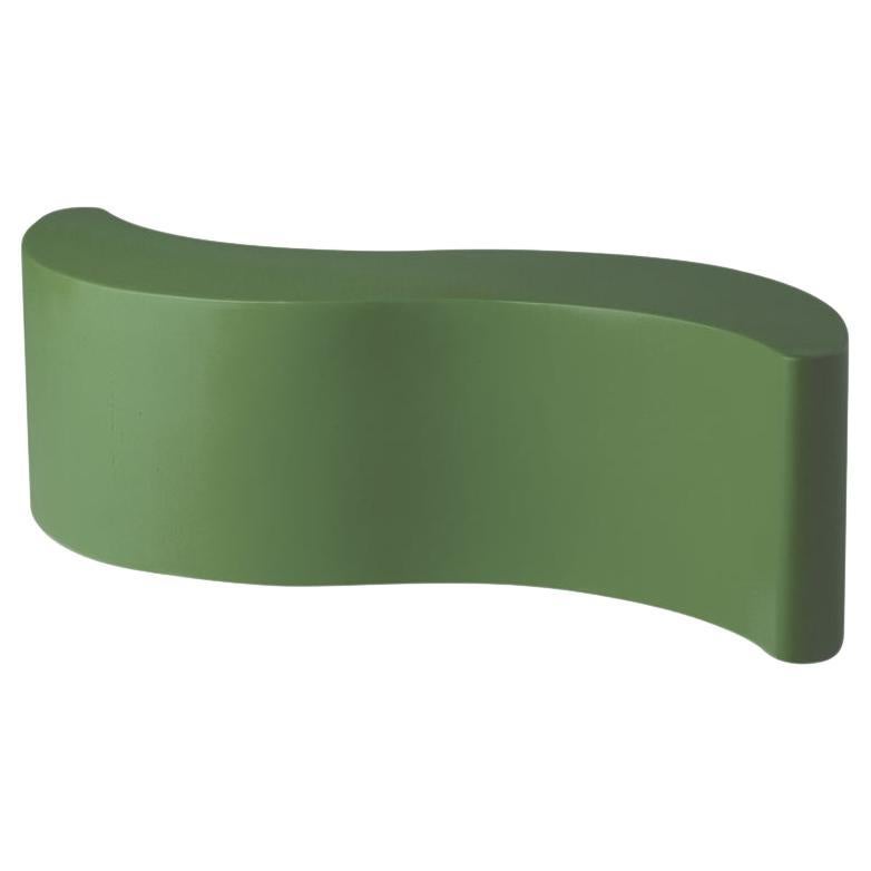 Malva Green Wave Bench by Giò Colonna Romano For Sale