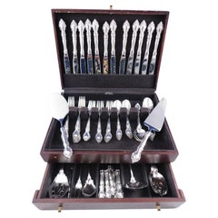 Malvern by Lunt Sterling Silver Flatware Service for 12 Set 81 pieces