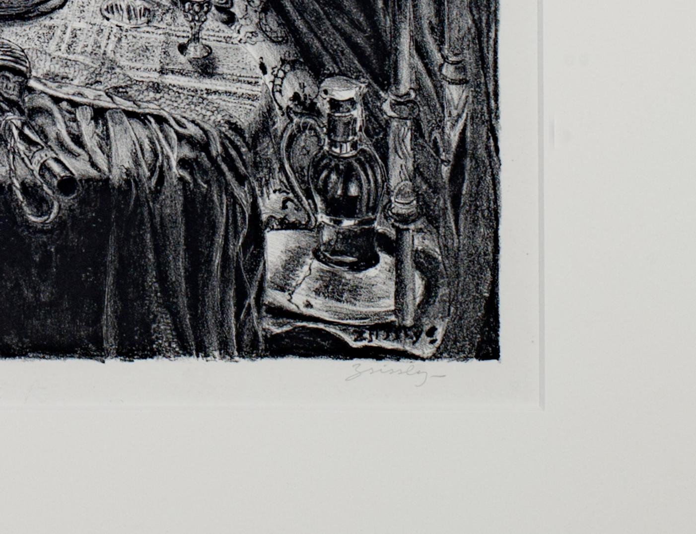 Originallithographie „Victoria“ von Malvin Marr, signiert „Zsissly“ von Albright (Amerikanische Moderne), Print, von Malvin Marr Albright