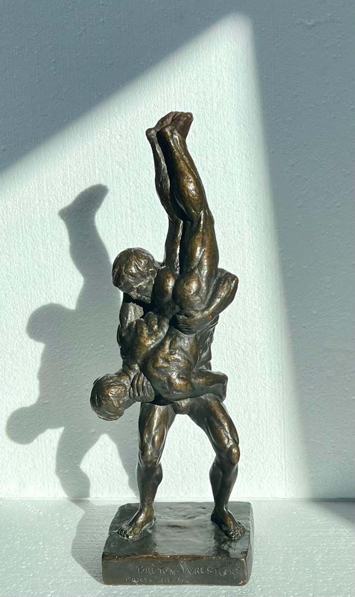 Malvina Hoffman Breton Wrestlers Plaster Figurative Modern Male malvina-hoffman-breton-wrestlers-plaster-figurative-modern-male