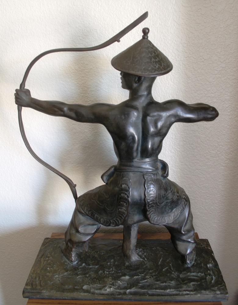 Mongolische Tänzerin, Bronzeskulptur von Malvina Hoffman im Angebot 1