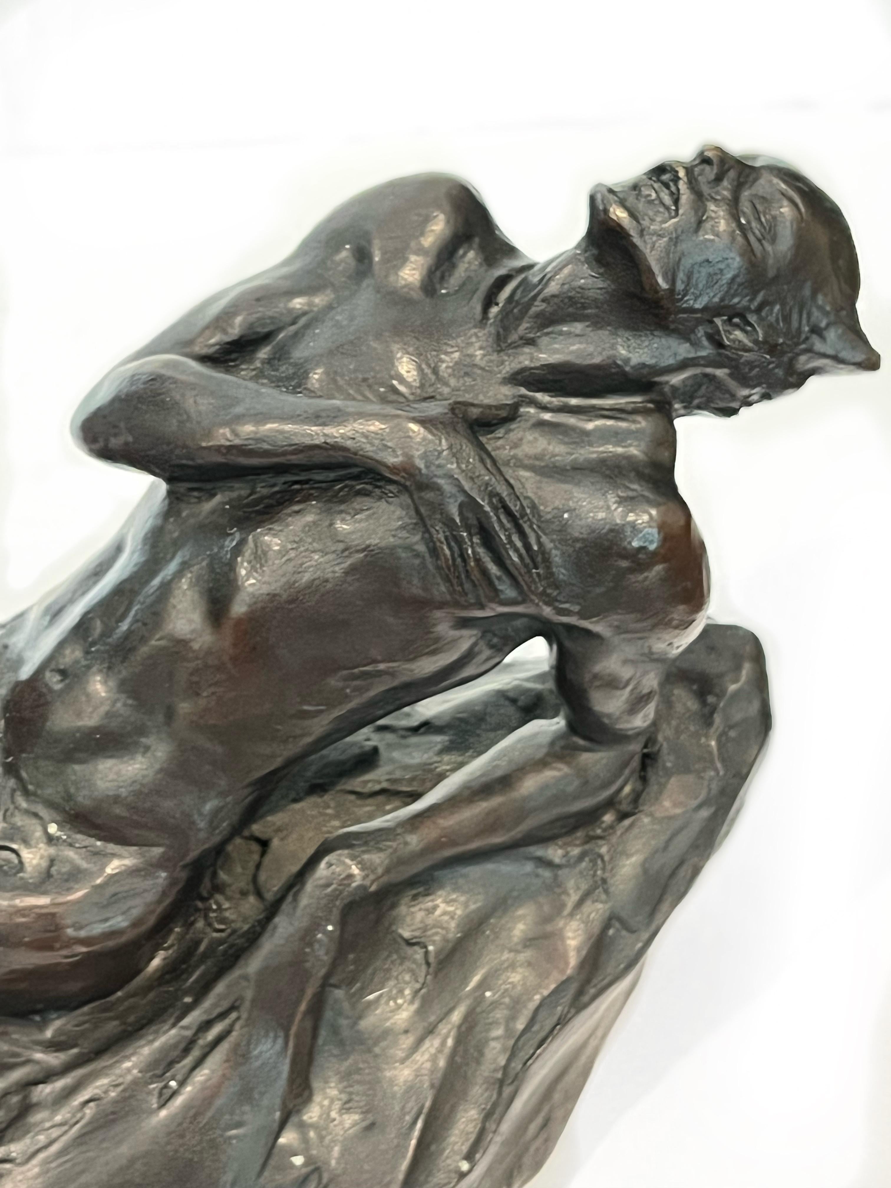 Nijinski Dance Ballet Russes American French Woman Sculptor early 20th Century , Bronze 
12 1/2 “ x 6 1/4” H x 6” W

Sculpted c. 1912 while Hoffman with studying with Rodin. In 1912 she won First Prize the Paris Salon for her new modern way of