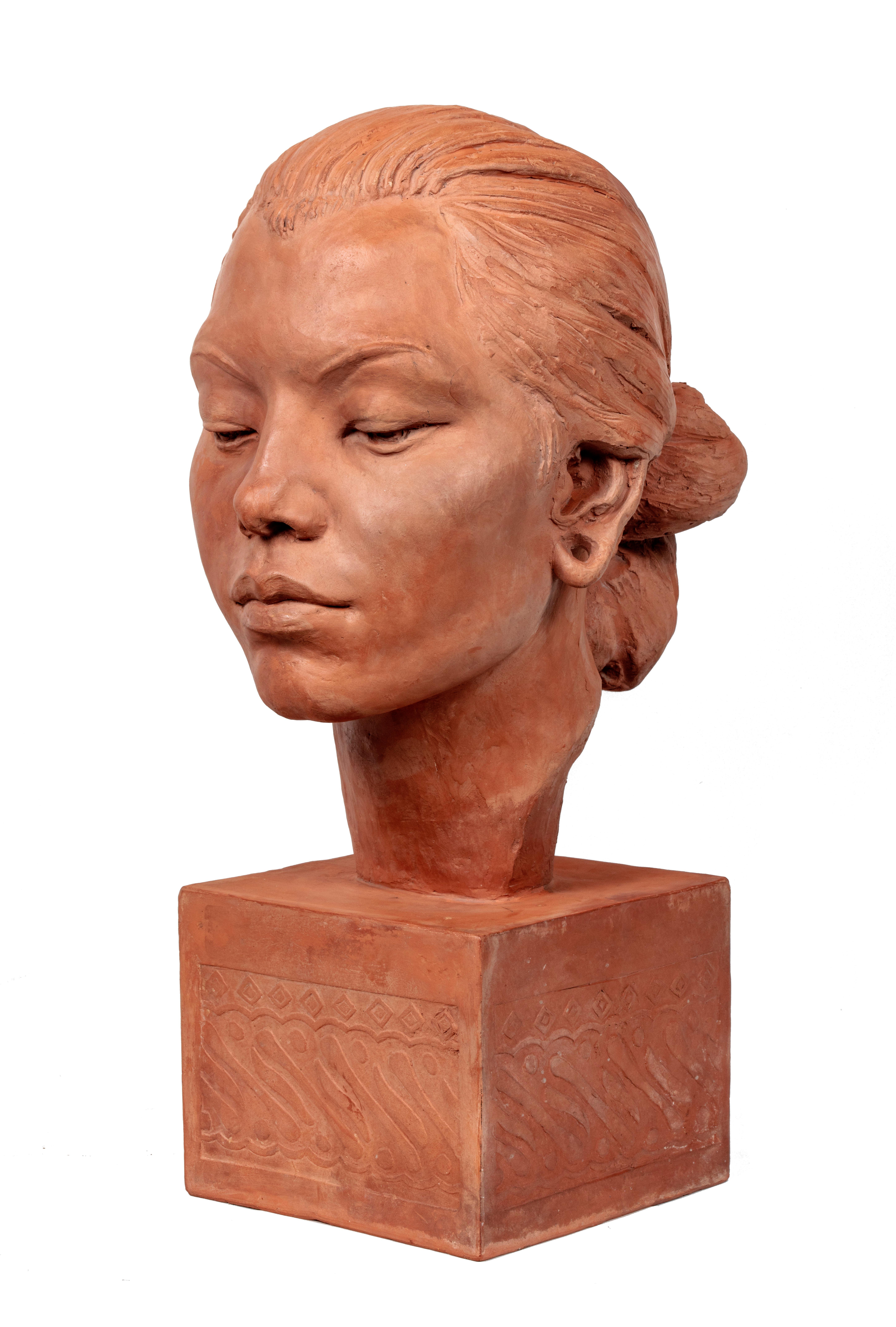 Portrait of Ni-Polog - Sculpture by Malvina Hoffman