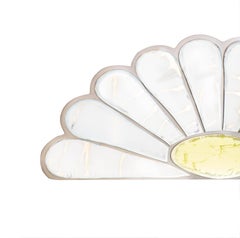 MAMA Contemporary modern Mirror wall headboard white Silvered Glass Satin Silk