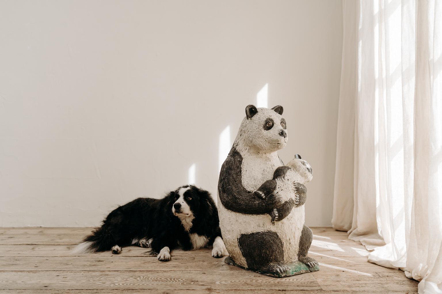 French Mama Panda and Baby Panda ..