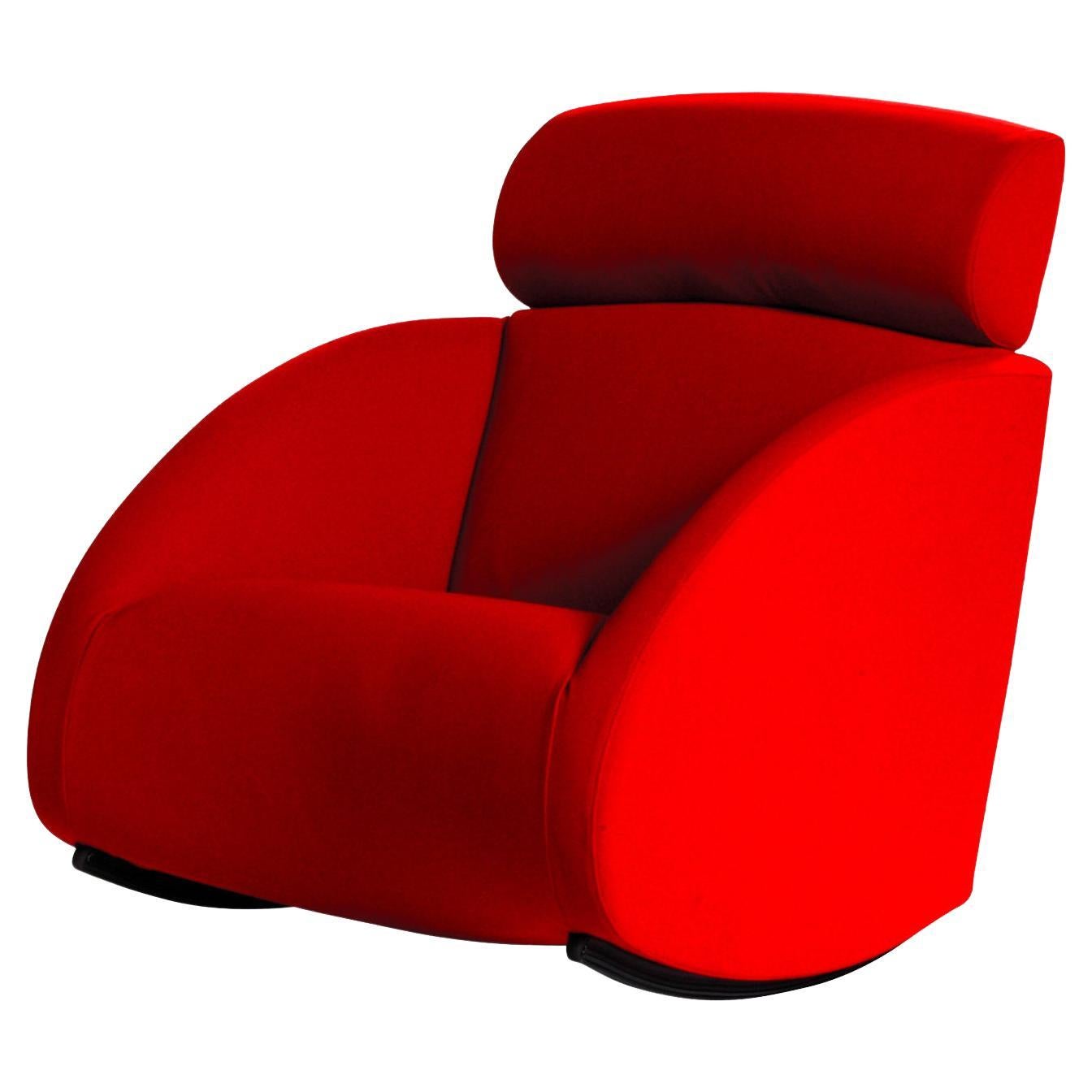 Mama Red Rocking Armchair by Denis Santachiara For Sale