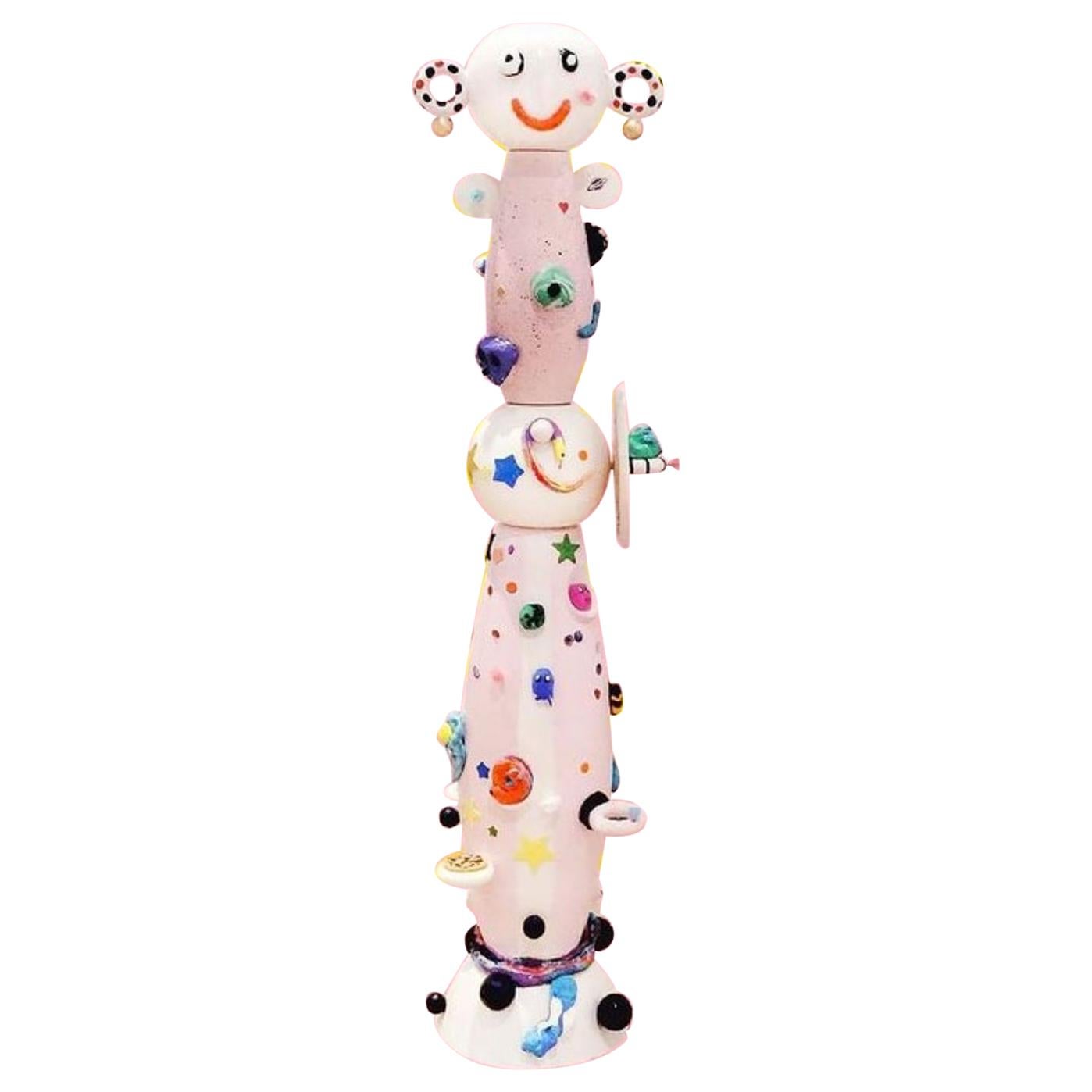 Mama totem Scultura unica in ceramica di Malwina Konopacka