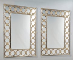 "CERCHI" Murano Glass Mirror in Venetian Style by Fratelli Tosi, Made in Italy