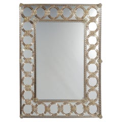 "Mamaro" Murano Glass Mirror in Venetian Style by Fratelli Tosi, Made in Italy