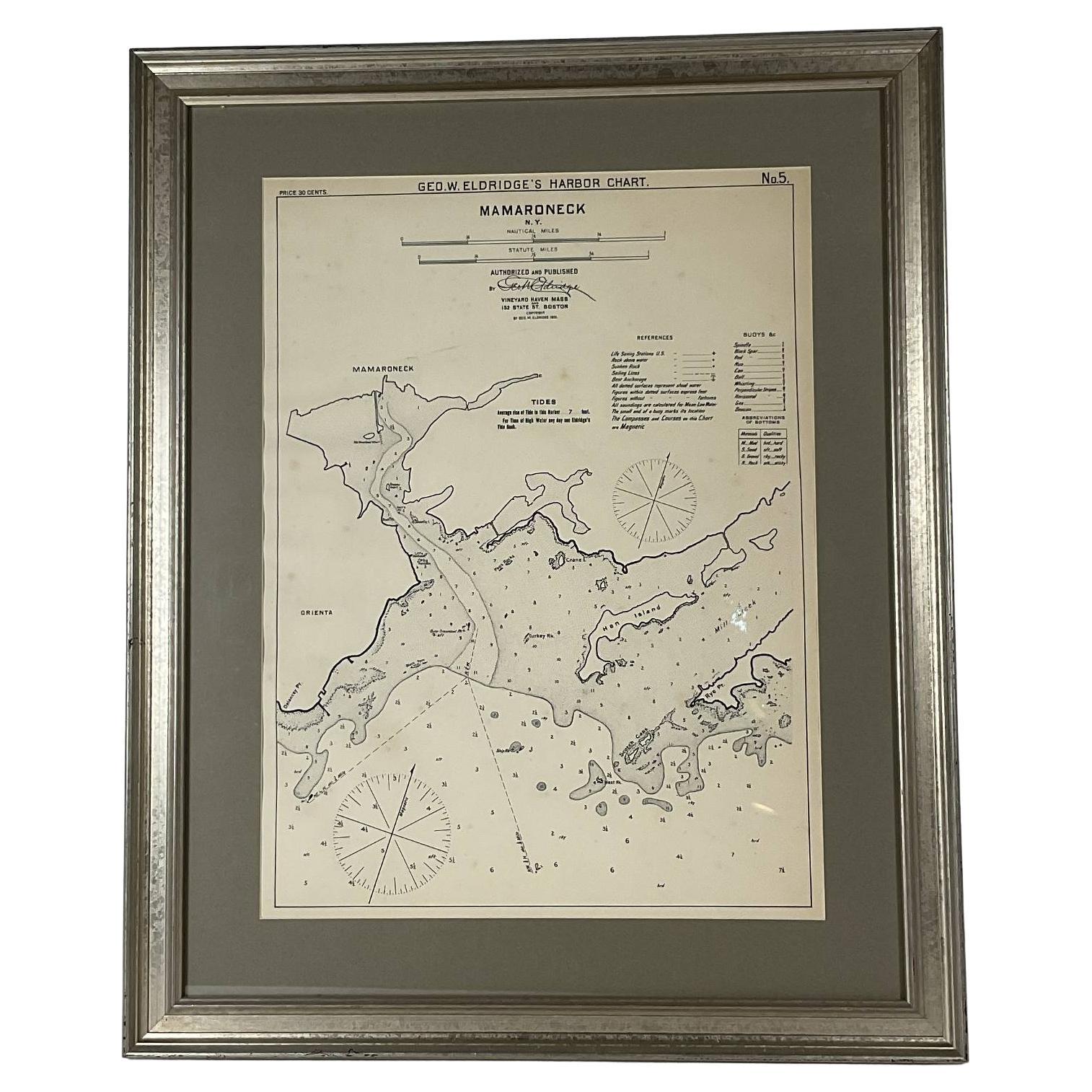 Carta del puerto de Mamaroneck, Nueva York, de 1901