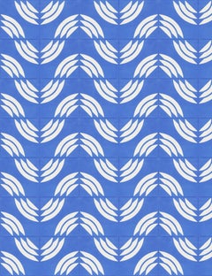 Mamba Azure Swan Encaustic Cement Tile by Aimee Wilder, Modern Design