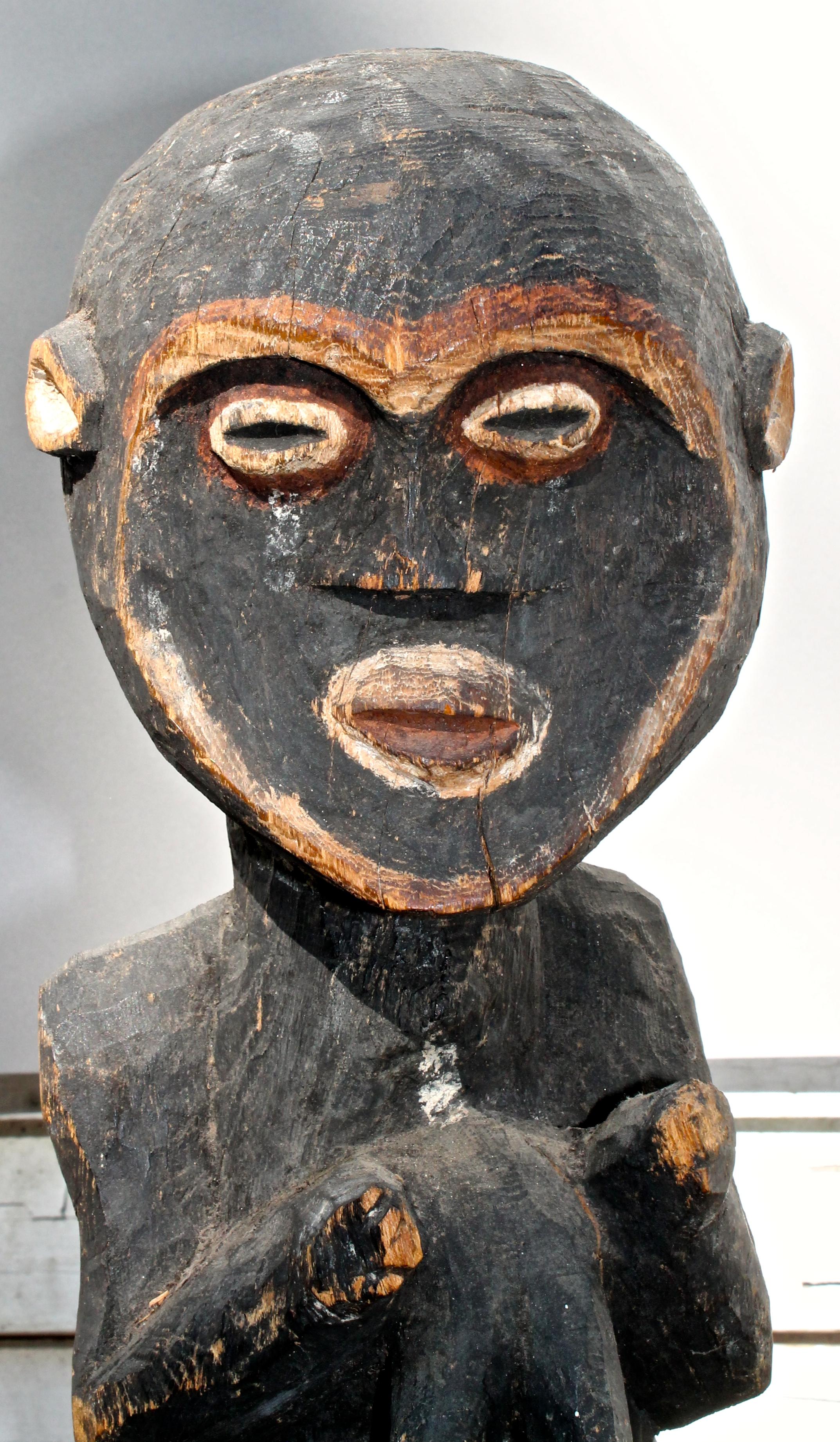 Cameroonian Mambila Large Female Figure African Sculpture For Sale