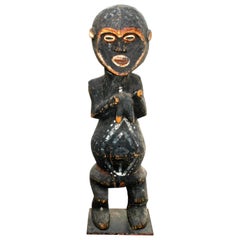 Antique Mambila Large Female Figure African Sculpture