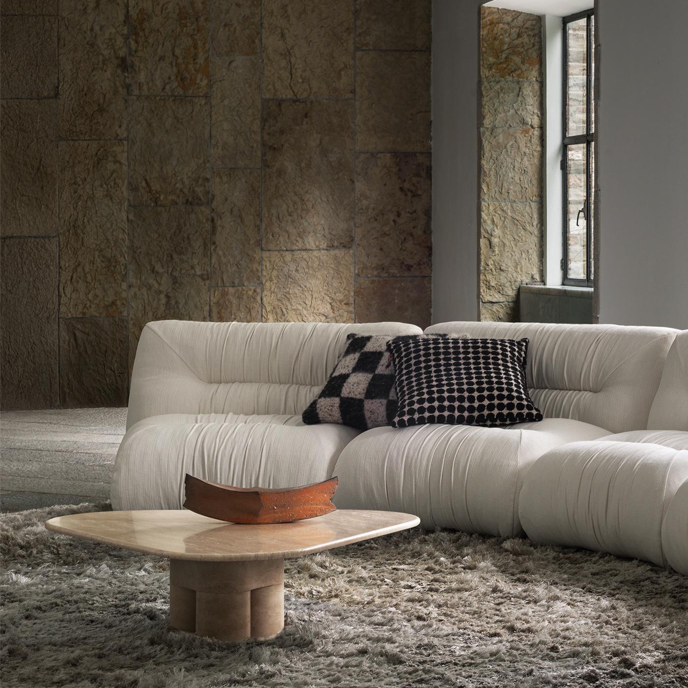 Italian Mambo White Modular Sofa by Lorenza Bozzoli For Sale
