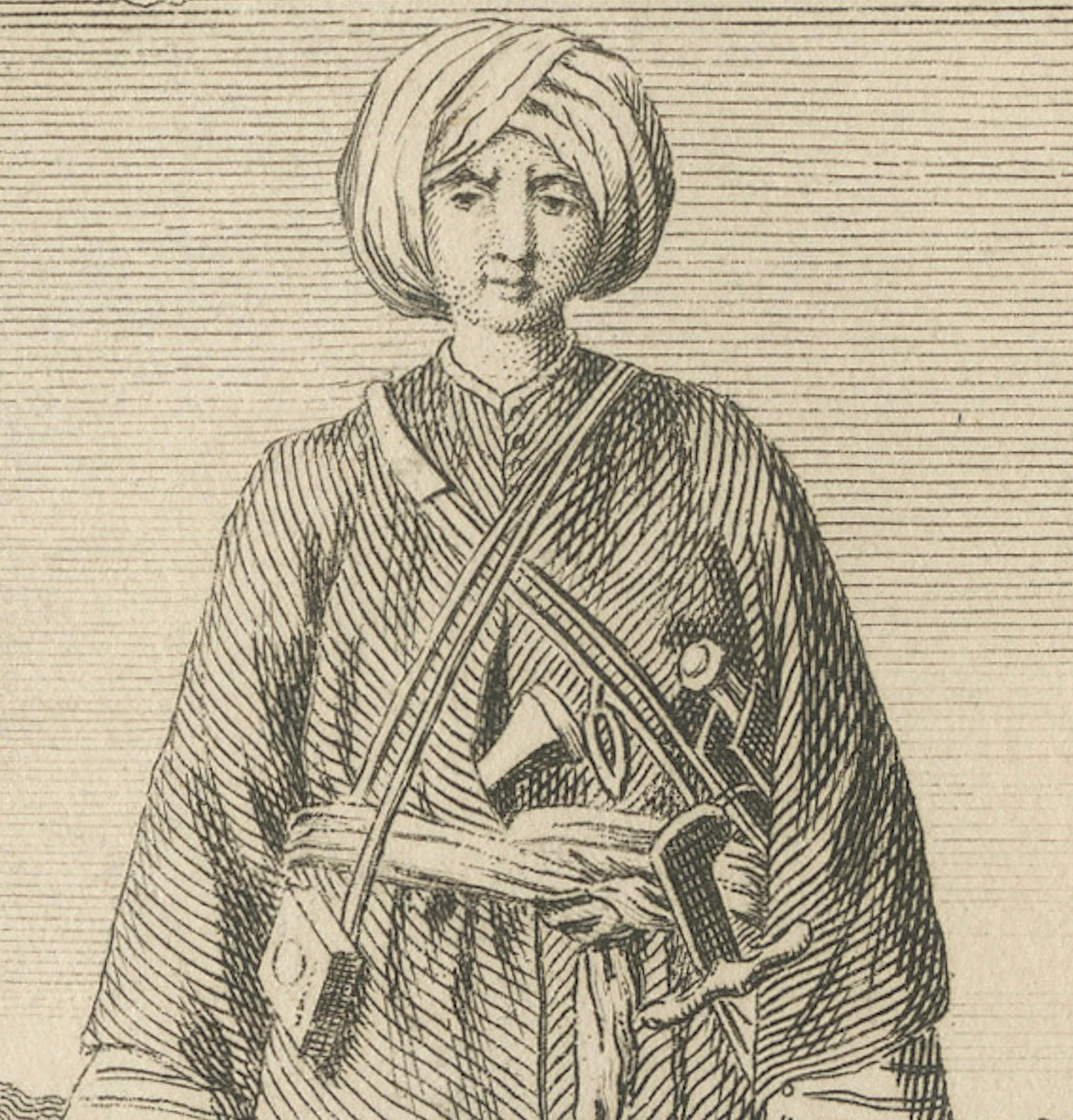 Engraved Mamluk Elegance: Military and Ceremonial Attire in Egypt, 1801 For Sale