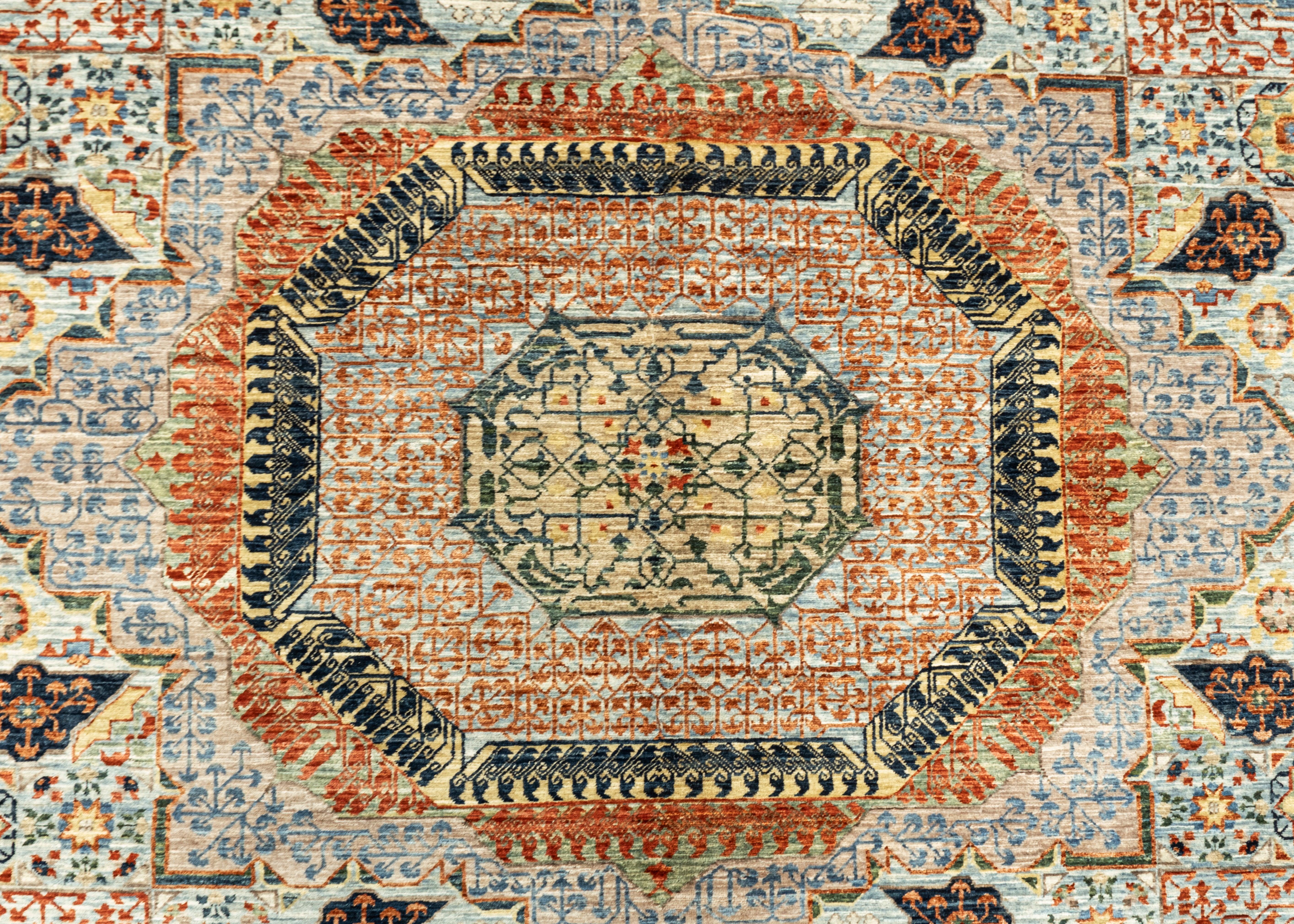 Mamluk Rug Oriental Handmade 10'1