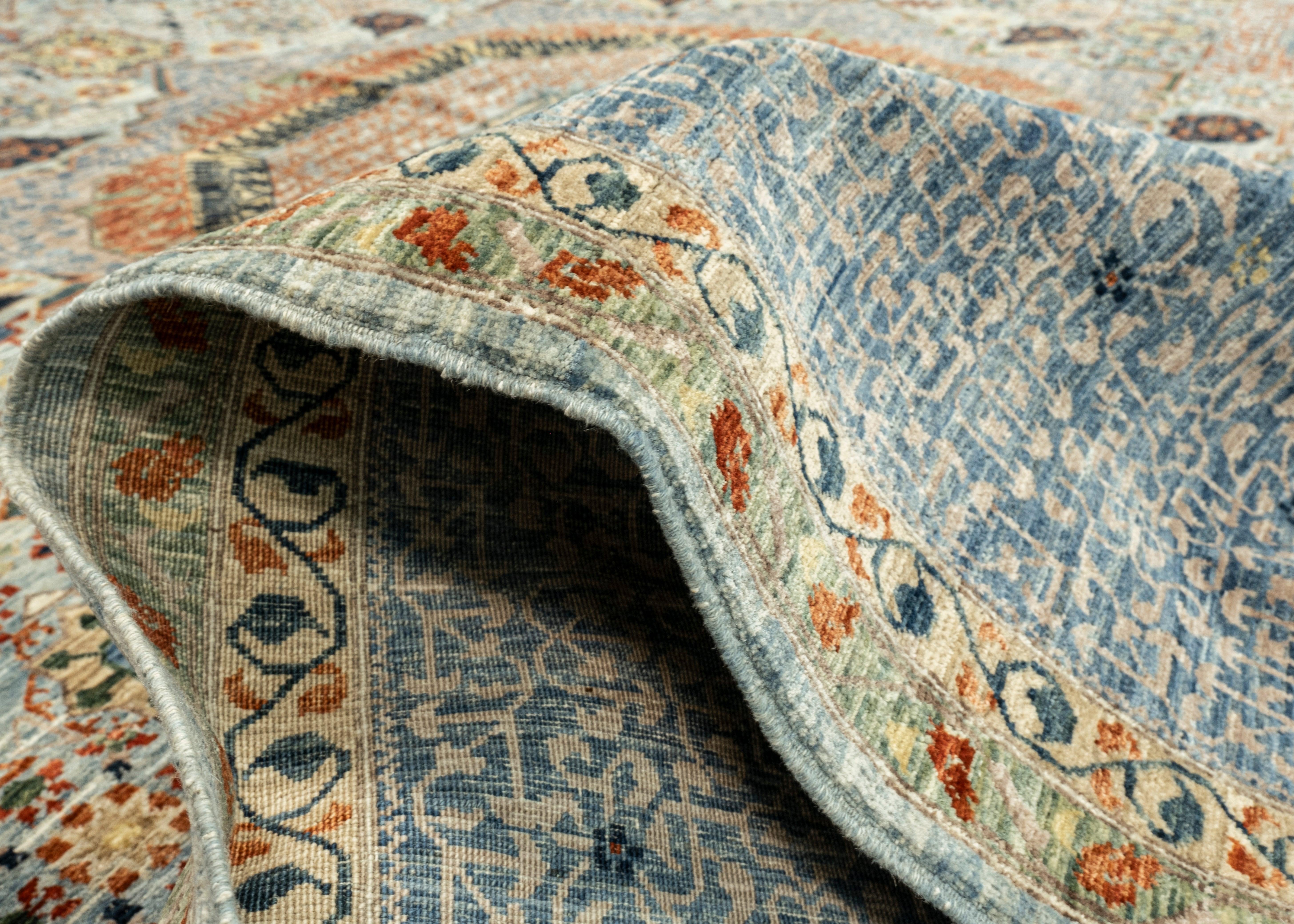 Hand-Knotted Mamluk Rug Oriental Handmade 10'1