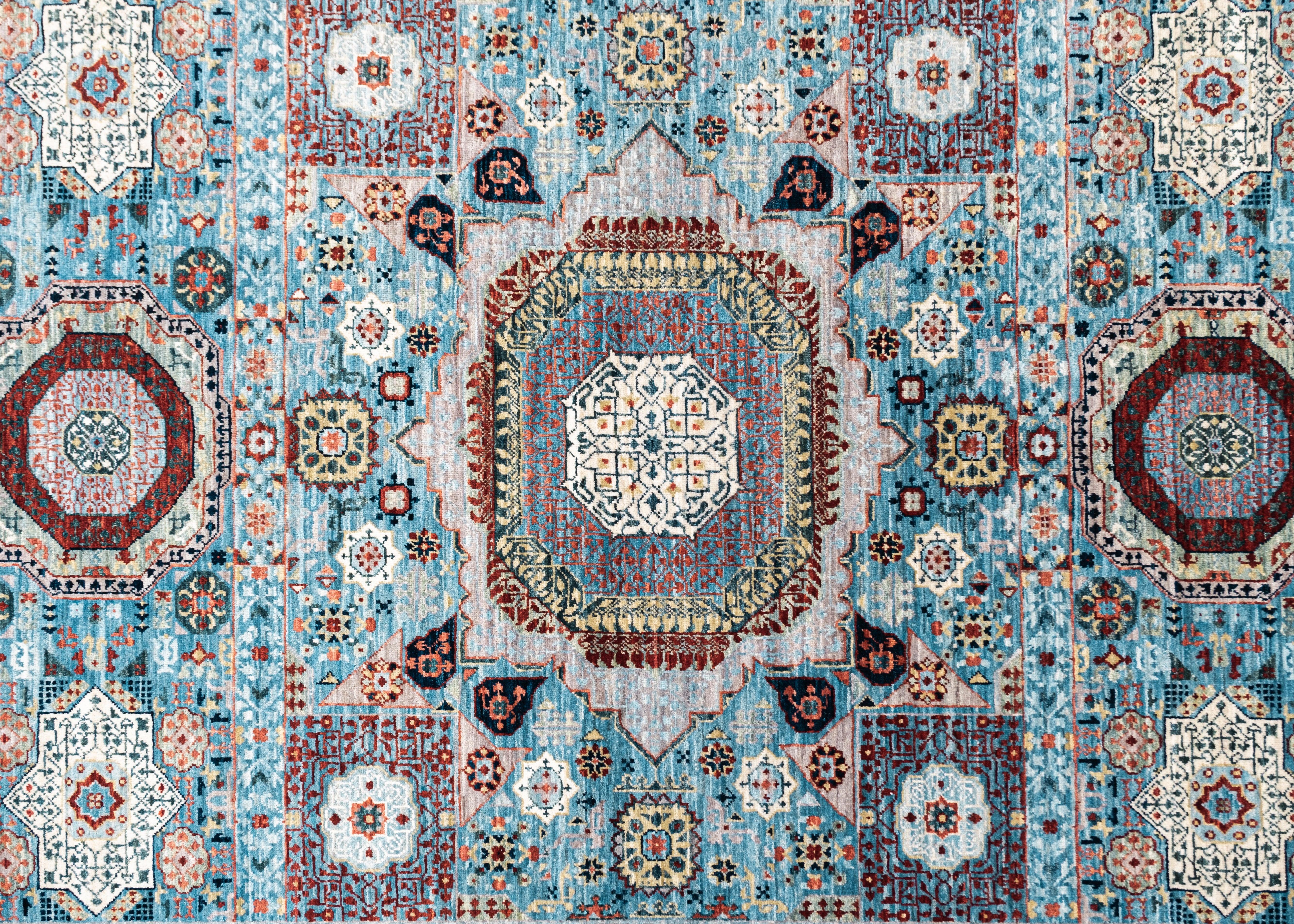 Mamluk Rug Oriental Handmade 5' x 6'5